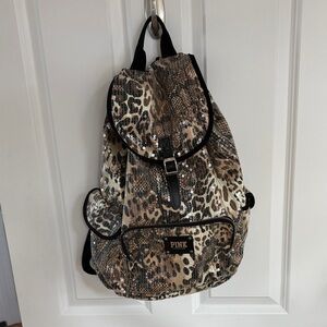 PINK Victoria's Secret Leopard Print Backpack